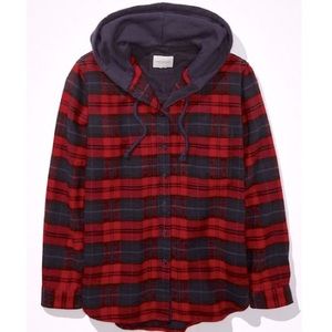 AE Cozy Cabin Flannel Hoodie